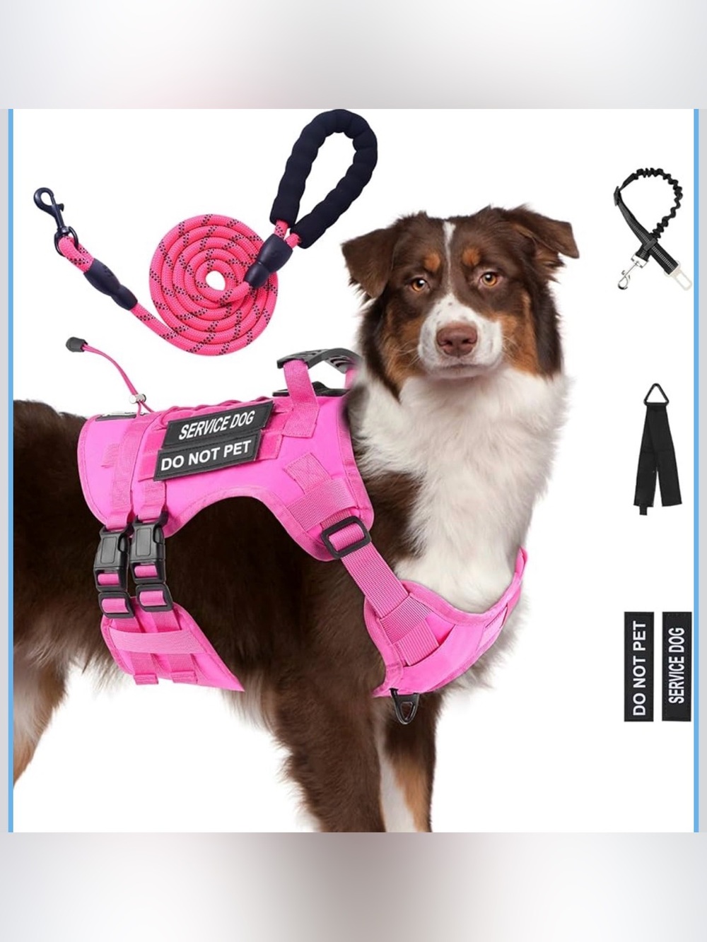 New Pink Dog Harness & Leash Service Animal Size XL